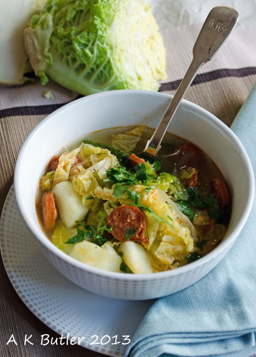 Cabbage & Chorizo Soup 1 (edited, resized & watermarked colour)